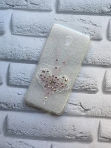 Силіконовий прозорий чохол з камінням для Meizu M5c :: Кулон