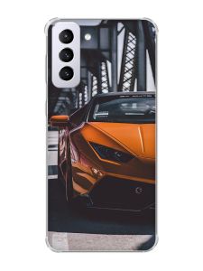 Чохол з потовщеними кутами на Samsung Galaxy S21 Plus Авто помаранчеве (принт: 237)
