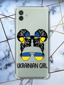 Чохол з потовщеними кутами на Samsung Galaxy M13 5G Українська дівчина (принт 113)