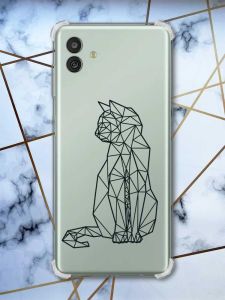 Чохол з потовщеними кутами на Samsung Galaxy M13 5G Котик принт 124