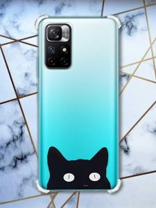 Чохол з потовщеними кутами на Xiaomi Redmi Note 11 4G дизайн Котик принт 119