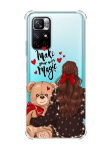 Чохол з потовщеними кутами на Xiaomi Redmi Note 11 4G Дівчина з ведмедиком (принт 188)