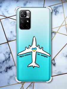 Чохол з потовщеними кутами на Xiaomi Redmi Note 11 4G патріотичний дизайн Мрія ніколи не помирає принт 1