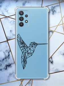 Чохол з потовщеними кутами на Samsung Galaxy A32 Колібрі принт 122