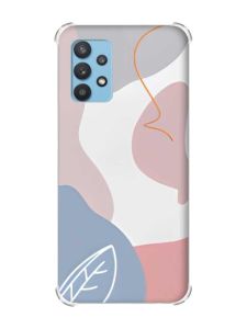 Чохол з потовщеними кутами на Samsung Galaxy A32 рельєфний дизайн Кольоровий фон принт: 61