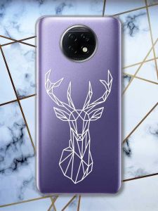 Прозорий чохол на Xiaomi Redmi Note 9T/Redmi Note 9 5G Олень (принт: 129)