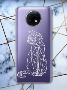 Прозорий чохол на Xiaomi Redmi Note 9T/Redmi Note 9 5G Котик (принт: 125)