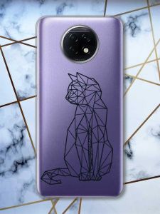 Прозорий чохол на Xiaomi Redmi Note 9T/Redmi Note 9 5G Котик принт: 124