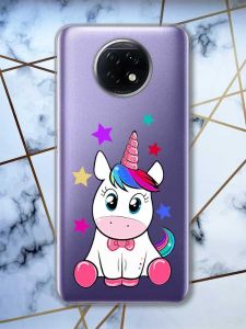 Прозорий чохол на Xiaomi Redmi Note 9T/Redmi Note 9 5G Єдиноріг (принт: 102)