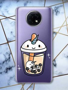 Прозорий чохол на Xiaomi Redmi Note 9T/Redmi Note 9 5G Коктейль Єдиноріг (принт: 96)