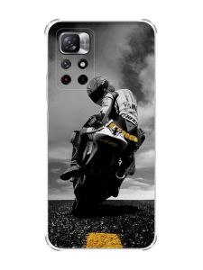 Чохол з потовщеними кутами на Xiaomi Redmi Note 11 4G рельєфний дизайн Мото принт: 69