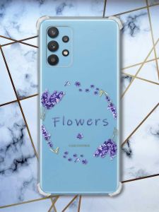 Чохол з потовщеними кутами на Samsung Galaxy A32 Лавандовий віночок (принт: 19)