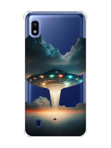 Чохол з потовщеними кутами на Samsung Galaxy A10 (2019)/A105 Тарілка UFO (принт 241)