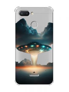 Чохол із потовщеними кутами для Xiaomi Redmi 6 Тарілка UFO (принт 241)