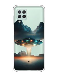 Чохол з потовщеними кутами на Samsung Galaxy A22 4G/M32/M22 Тарілка UFO (принт 241)