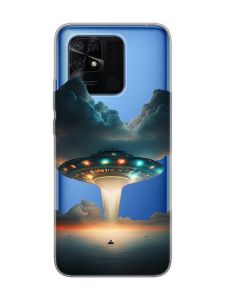 Прозорий чохол на Xiaomi Redmi 10C Тарілка UFO (принт 241)