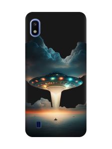 Матовий чорний чохол на Samsung Galaxy A10 (2019) A105 Тарілка UFO (принт 241)