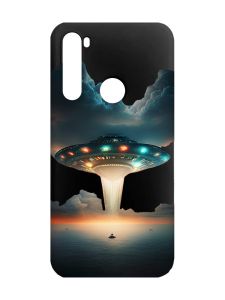Матовий чорний чохол на Xiaomi Redmi Note 8 Тарілка UFO (принт 241)