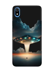 Матовий чорний чохол на Xiaomi Redmi 7A Тарілка UFO (принт 241)