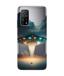 Прозорий чохол на Xiaomi Mi 10T/Mi 10T Pro Тарілка UFO (принт 241)