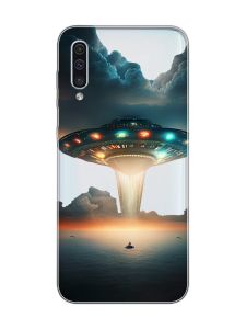 Прозорий чохол на Samsung Galaxy A50 (2019) A505 Тарілка UFO (принт 241)