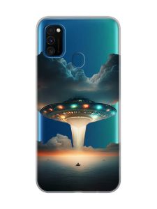Прозорий чохол на Samsung Galaxy M30s/М21  Тарілка UFO (принт 241)