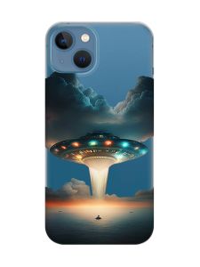 Прозорий чохол на Apple iPhone 13 Тарілка UFO (принт 241)