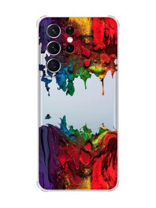 Чохол з потовщеними кутами на Samsung Galaxy S21 Ultra Фарби (принт 249)