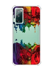 Прозорий чохол з потовщеними кутками на Galaxy S20 FE Фарби (принт 249)