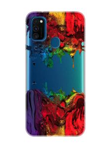 Прозорий чохол на Samsung Galaxy M30s/М21  Фарби (принт 249)