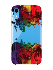 Прозорий чохол на iPhone XR Фарби (принт 249)