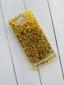 Силіконовий чохол з блискітками Huawei Y3-II Y3-2 Золотий