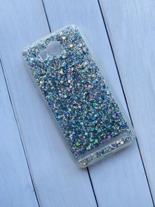 Силіконовий чохол з блискітками Huawei Y3-II Y3-2 Срібний