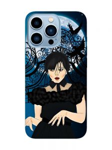 Матовий чохол з бірюзовими боками на Apple iPhone 13 Pro Max :: Танець. Венздей (принт 212)