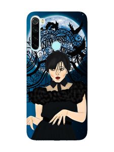 Матовий чохол з рожевими боками на Xiaomi Redmi Note 8 :: Танець. Венздей (принт 212)