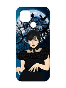 Матовий чохол з червоними боками на Xiaomi Redmi 10C :: Танець. Венздей (принт 212)