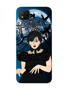 Матовий чохол з бірюзовими боками на Xiaomi Redmi 9C / 10A :: Танець. Венздей (принт 212)