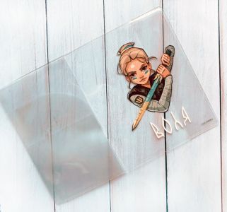 Обкладинка на паспорт книжечку :: Українська захисниця (патріотичний принт 170)