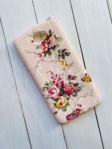 Силіконовий чохол з малюнком для Huawei Y7-II 2017 Букетики на рожевому