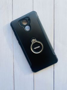 Силіконовий чохол, мотомо з кільцем для Huawei Y7-II 2017 Чорний