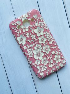 Силіконовий матовий чохол з малюнком для Huawei Y3 2017 Квіти на рожевому