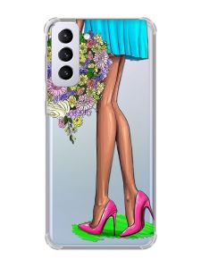 Чохол з потовщеними кутами на Samsung Galaxy S21 Plus :: Квітковий настрій (принт 226)