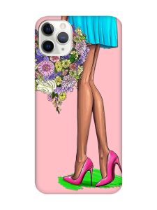 Матовий рожевий чохол на iPhone 11 Pro Max (6.5) :: Квітковий настрій (принт 226)