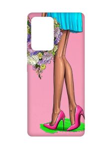 Матовий рожевий чохол на Samsung Galaxy A52 :: Квітковий настрій (принт 226)