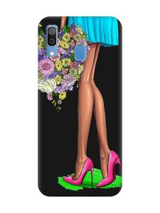 Матовий чорний чохол на Samsung Galaxy A30 (2019) / A20 (2019) :: Квітковий настрій (принт 226)