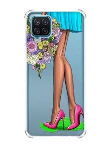 Чохол з потовщеними кутами на Samsung A12 4G :: Квітковий настрій (принт 226)