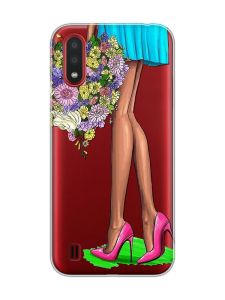Прозорий чохол для Samsung Galaxy A01 :: Квітковий настрій (принт 226)