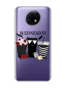 Прозорий чохол на Xiaomi Redmi Note 9T/Redmi Note 9 5G Коктейлі. Венздей (принт 216)