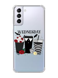 Чохол з потовщеними кутами на Samsung Galaxy S21 Plus Коктейлі. Венздей (принт 216)