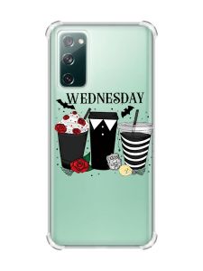 Прозорий чохол з потовщеними кутками на Galaxy S20 FE Коктейлі. Венздей (принт 216)